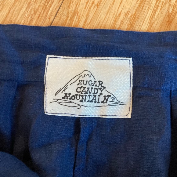 Beautiful Indigo Wide Leg 100% Linen Calla Pants - Picture 3 of 5